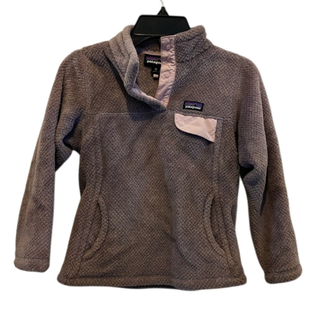 PATAGONIA Purple Re-Tool Snap-T Fleece Pullover - Kids xs (sz 6-8) - GUC